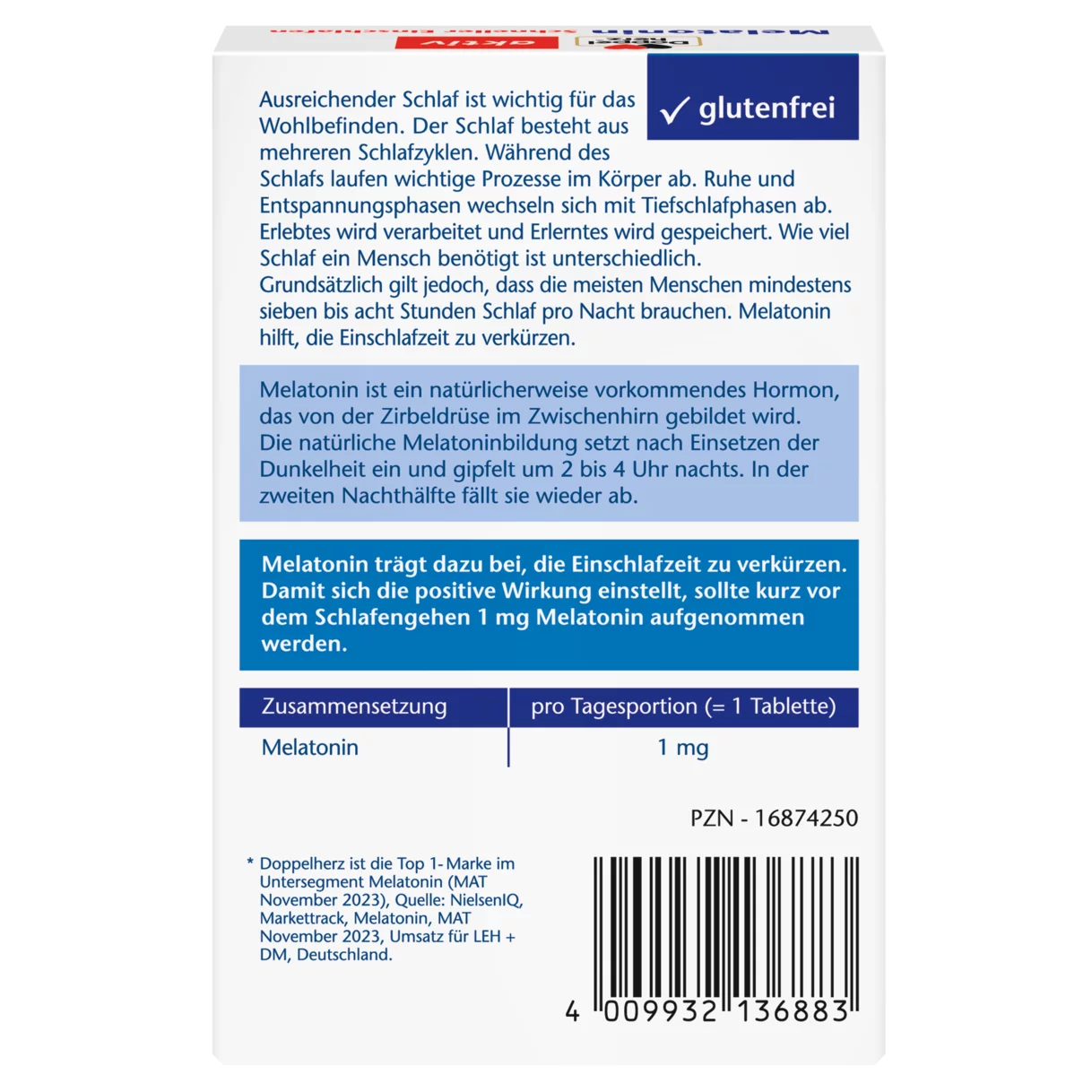 Doppelherz aktiv Melatonin Rückansicht
