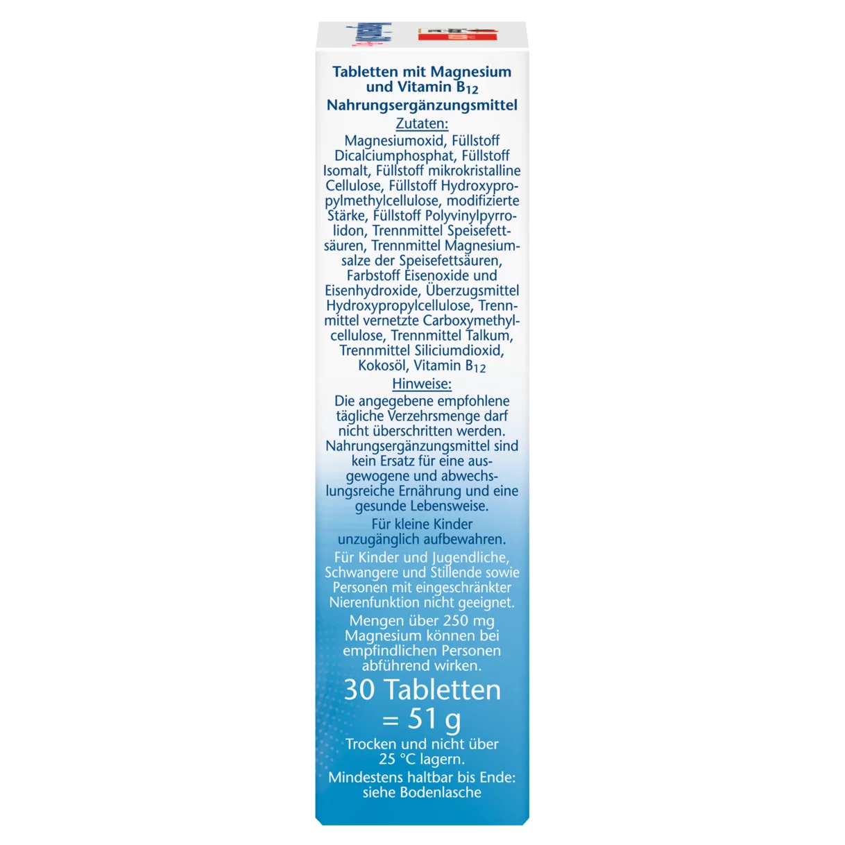 Doppelherz aktiv Magnesium 500 + B12 Seitenansicht rechts