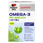 Doppelherz system OMEGA-3 PFLANZLICH ALGENÖL Frontansicht