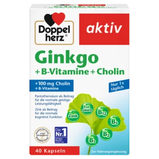 Doppelherz aktiv Ginkgo + B-Vitamine Frontansicht