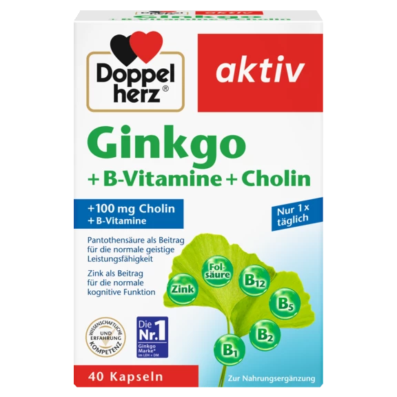 Doppelherz aktiv Ginkgo + B-Vitamine Frontansicht