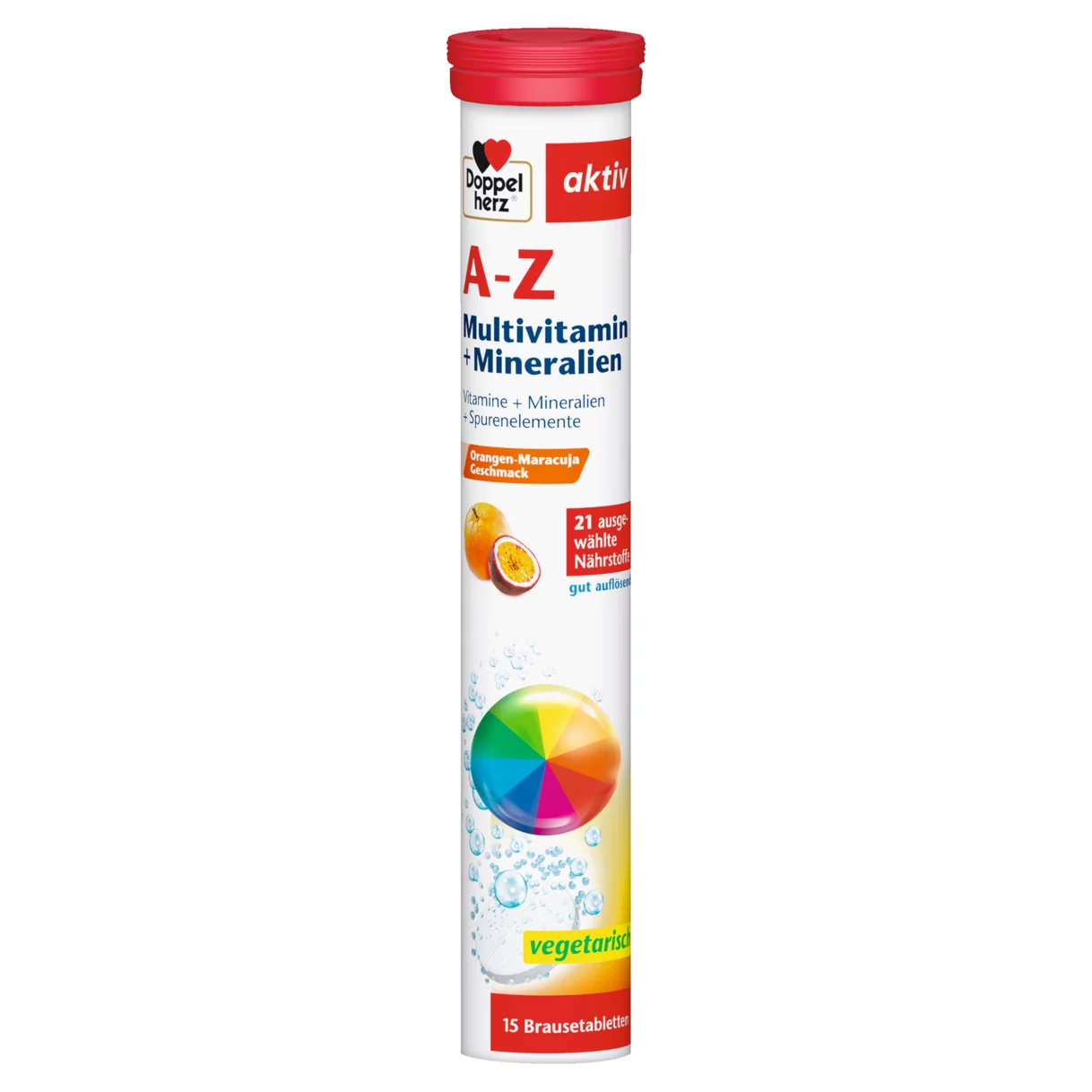 Doppelherz aktiv A-Z Brausetabletten Frontansicht