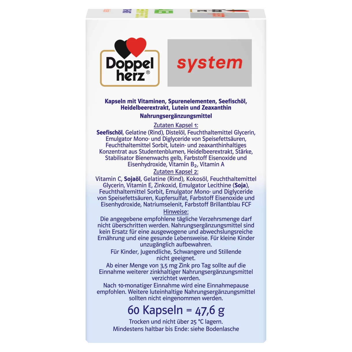 Doppelherz system AUGEN SEHKRAFT + SCHUTZ  Seitenansicht rechts