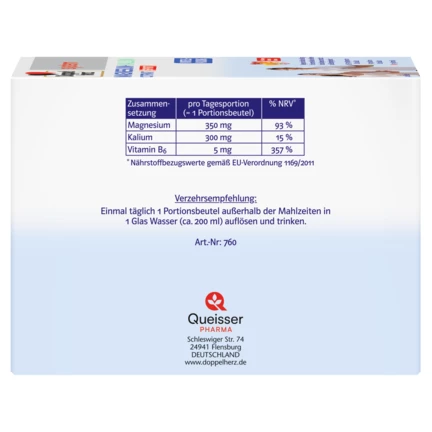 Doppelherz system MAGNESIUM + KALIUM CITRAT Seitenansicht links