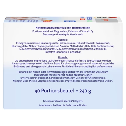 Doppelherz system MAGNESIUM + KALIUM CITRAT Seitenansicht rechts