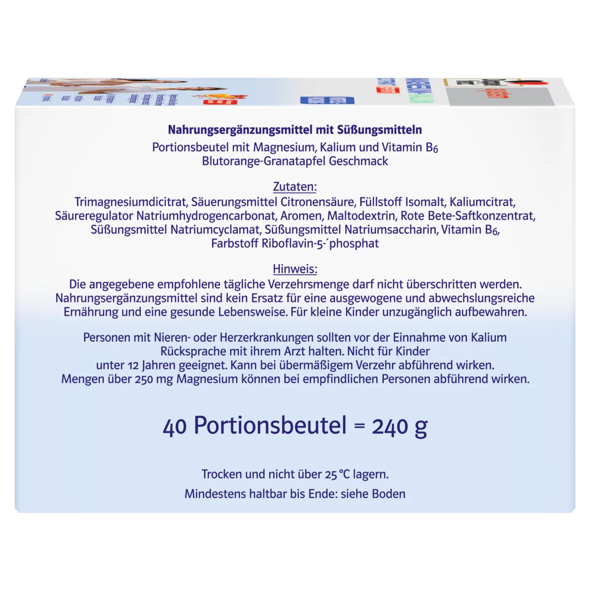 Doppelherz system MAGNESIUM + KALIUM CITRAT Seitenansicht rechts