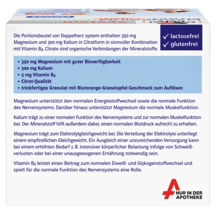 Doppelherz system MAGNESIUM + KALIUM CITRAT Rückansicht