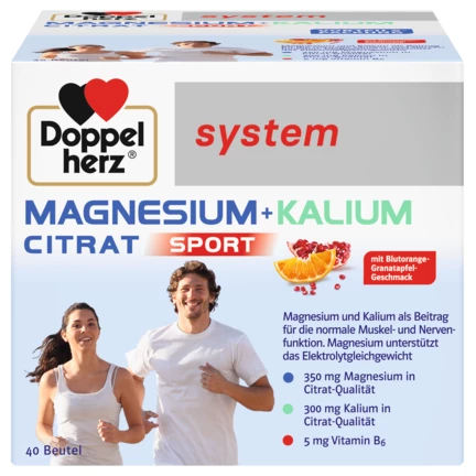 Doppelherz system MAGNESIUM + KALIUM CITRAT Frontansicht