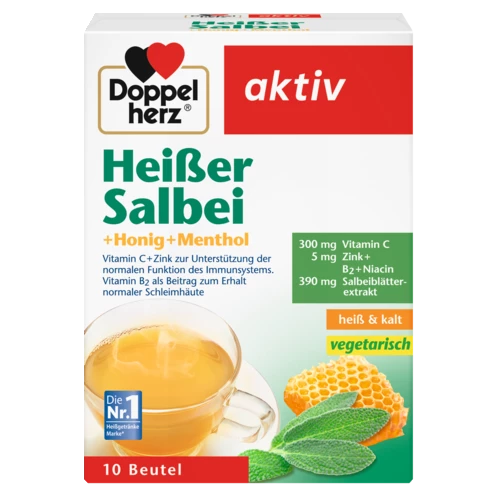 Doppelherz aktiv Heißer Salbei Frontansicht