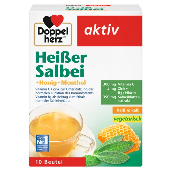 Doppelherz aktiv Heißer Salbei Frontansicht