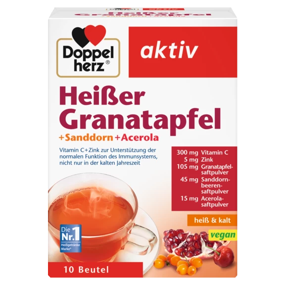 Doppelherz aktiv Heißer Granatapfel Frontansicht