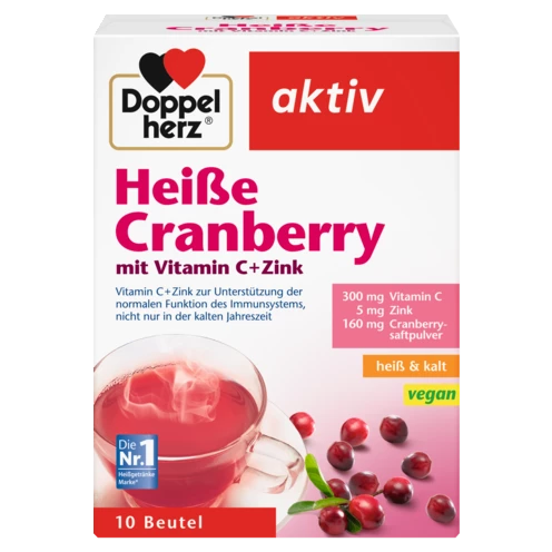 Doppelherz aktiv Heiße Cranberry Frontansicht