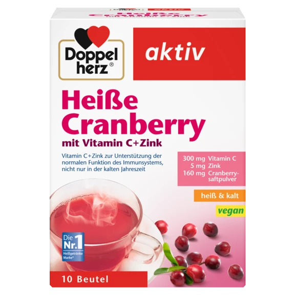 Doppelherz aktiv Heiße Cranberry Frontansicht
