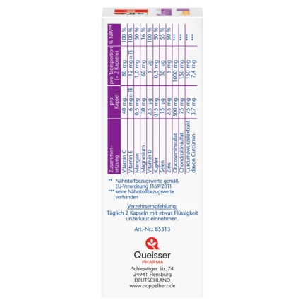 Doppelherz aktiv Glucosamin 1000 + Curcuma Seitenansicht links