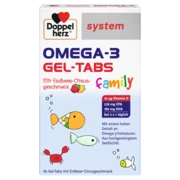 Doppelherz system OMEGA-3 family Erdbeer Frontansicht
