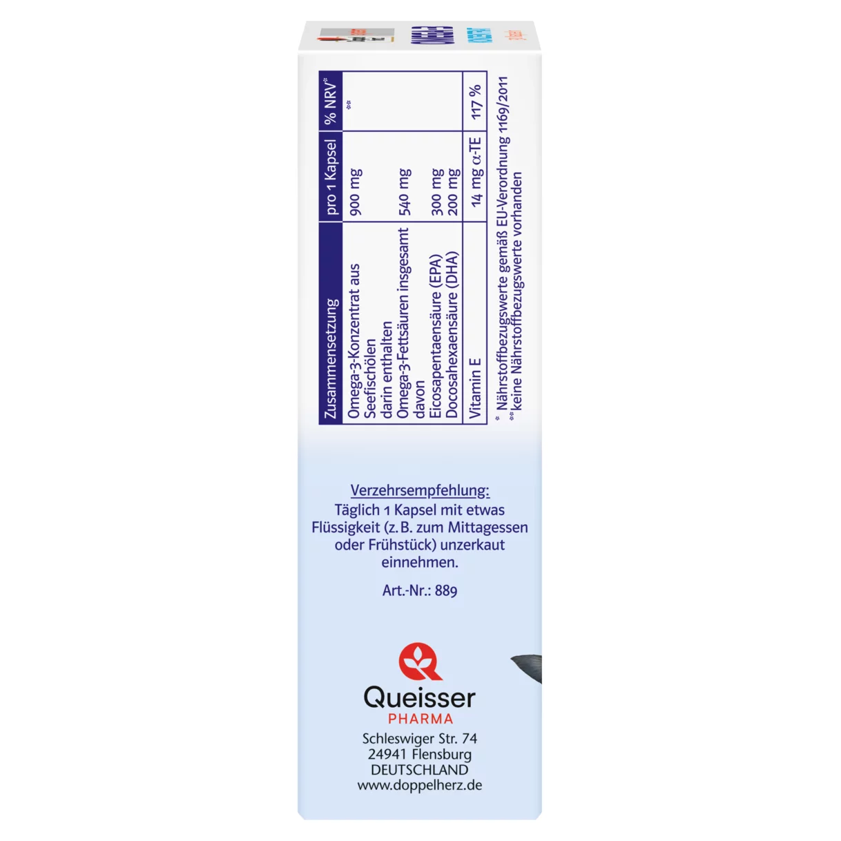 Doppelherz system OMEGA-3 KONZENTRAT Seitenansicht links