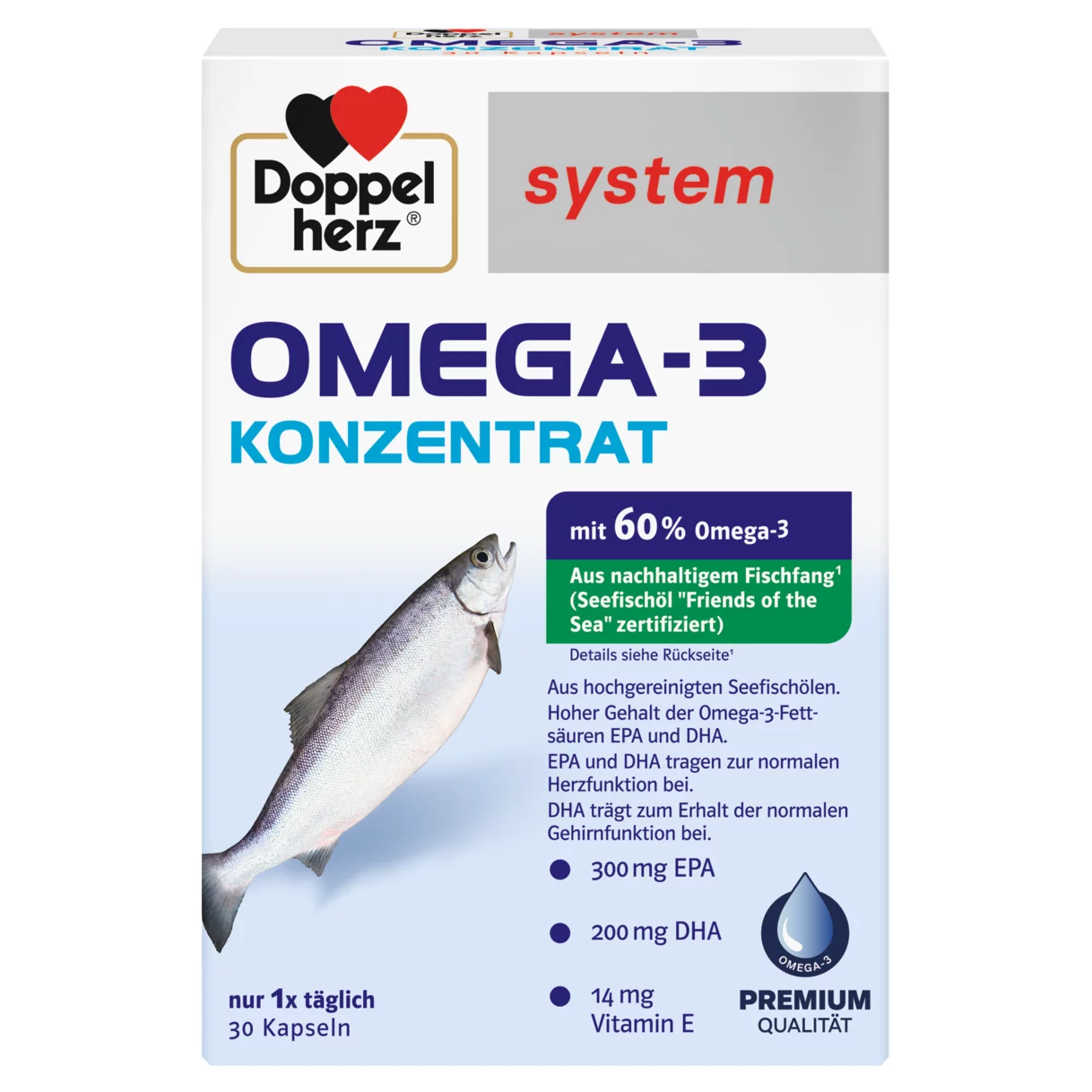 Doppelherz system OMEGA-3 KONZENTRAT Frontansicht