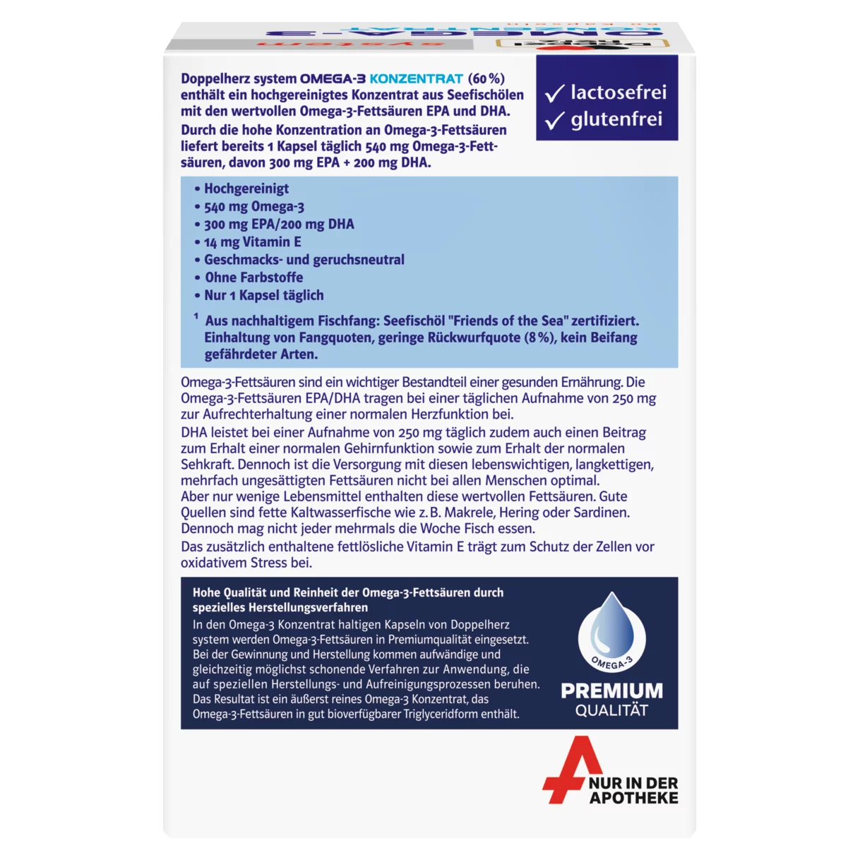 Doppelherz system OMEGA-3 KONZENTRAT Rückansicht