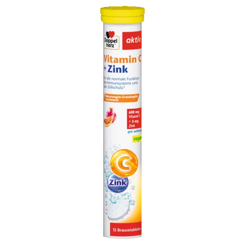 Doppelherz aktiv Vitamin C + Zink Brausetabletten Frontansicht