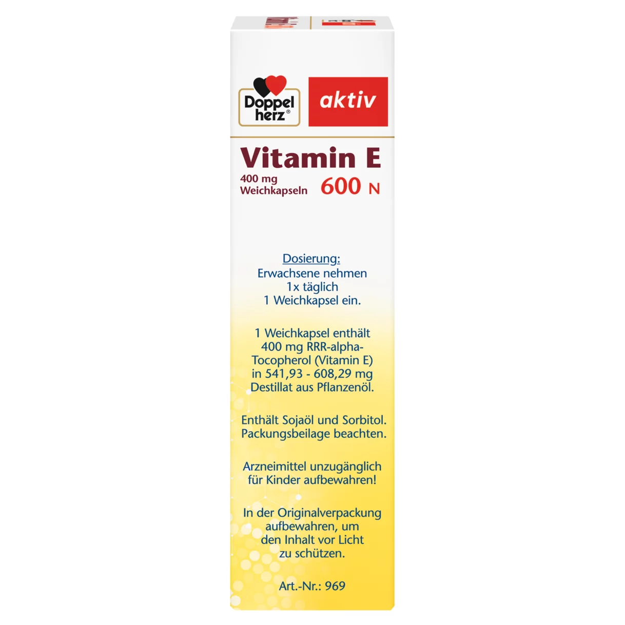 Doppelherz aktiv Vitamin E 600 N Seitenansicht rechts