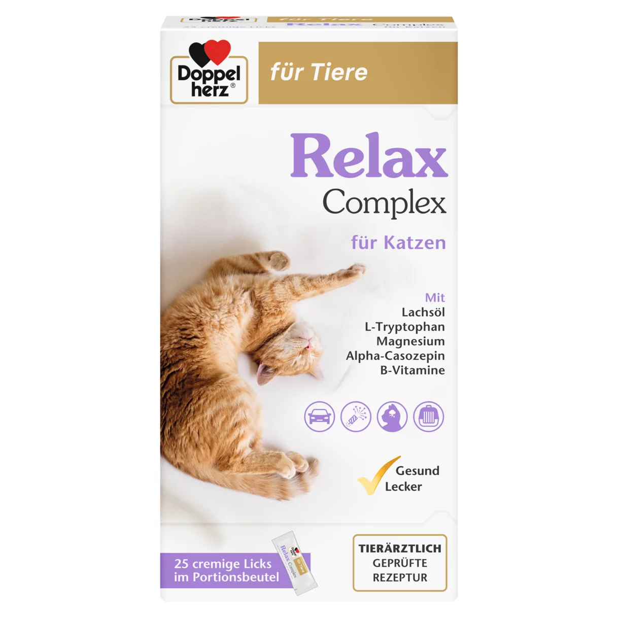 Doppelherz für Tiere Relax Complex für Katzen Frontansicht